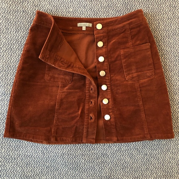 Brown Corduroy Skirt - Picture 2 of 7